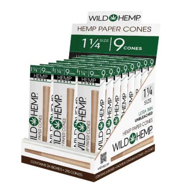 Picture of Wild Hemp Hemp Paper Cones Ultra Thin 1.25 24x9CT