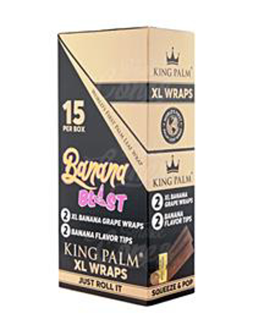 Picture of King Palm Banana Blast XL Wrap w Banana Tips 2pk 15CT