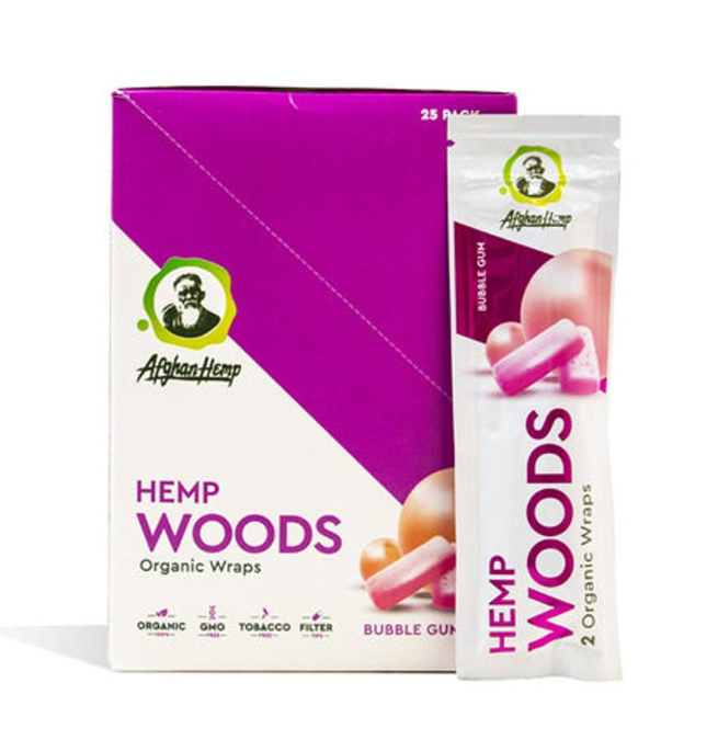 Picture of Afghan Hemp Woods Bubblegum Organic Wraps 25CT