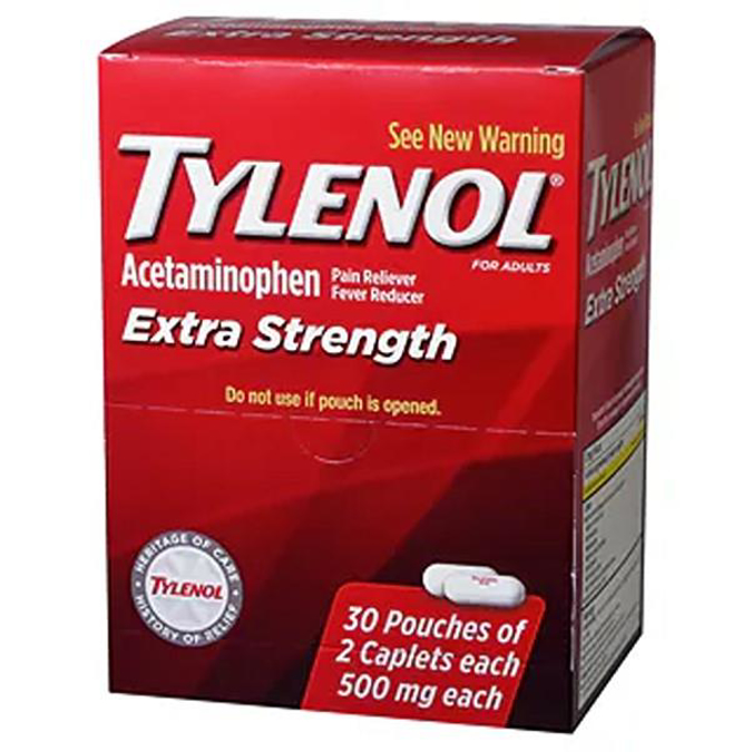 Picture of Tylenol Extra Strength 30x2Caplets 500mg Each