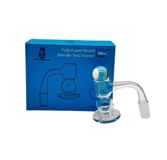 Picture of Space King Light Blue Fully Fused Round Blender Terp Slurper Kit