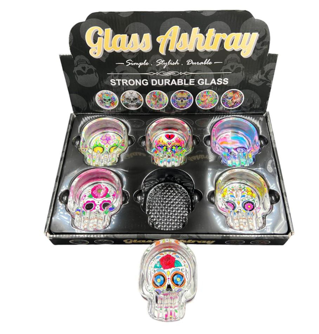 Picture of Glass Ashtray Crystal Skull RM 6CT