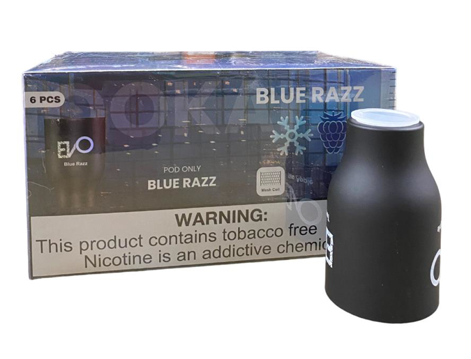 Picture of Evo Hookah Pod Blue Razz 3MG 6CT