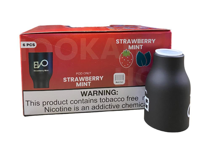 Picture of Evo Hookah Pod Strawberry Mint 3MG 6CT