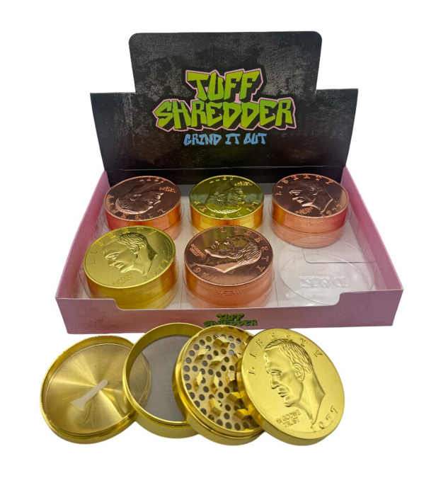 Picture of TS1046 Tuff Shredder Dollar Gold/Rose Grinder 40MM 6CT