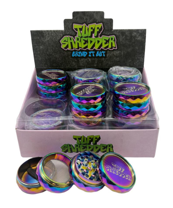 Picture of TS1054 Tuff Shredder 4 Piece Rainbow Grinder 12CT