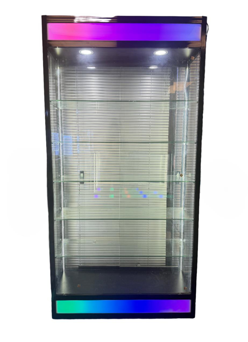 Picture of Glass Extra Vision Wallcase w Top & Bottom LED 78x40x14