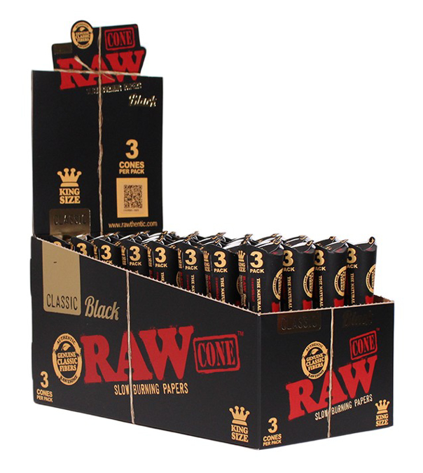 Picture of Raw Cones Black KS 3PK 30CT