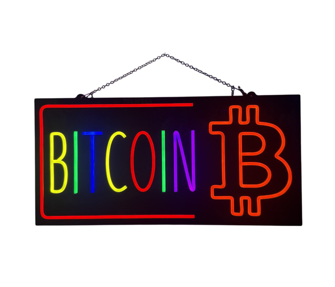 Picture of Multi Color Bit Coin LED Sign